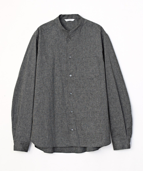VICTIM（ヴィクティム）の「VICTIM ヴィクティム / LINEN BIG SHIRT セットアップリネンビッグシルエットノーカラーシャツ / VTM-25-S-004（シャツ/ブラウス・メンズ・グレー/ブラック/ブラウン・1/2）」の4枚目の写真
