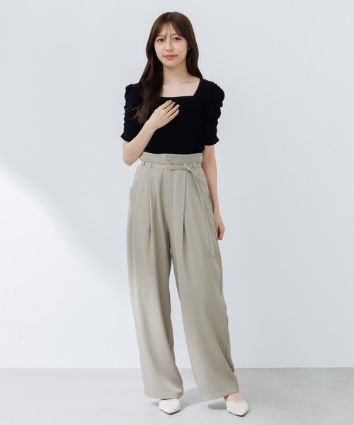 puff sleeve square tops（パフスリーブスクエアトップス）（T
