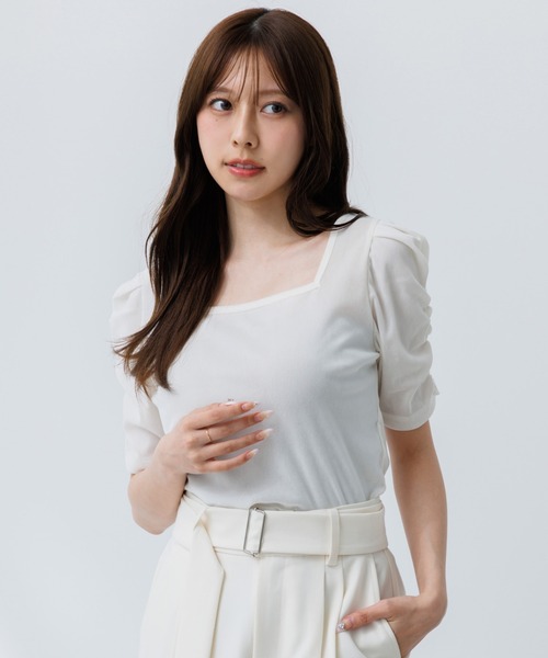 puff sleeve square tops（パフスリーブスクエアトップス）（T