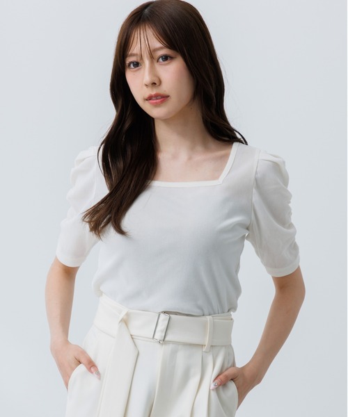 puff sleeve square tops（パフスリーブスクエアトップス）（T
