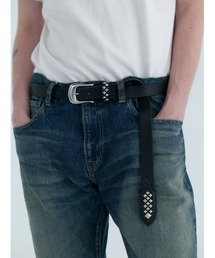 STUDS LEATHER NARROW BELT ＜TYPE B＞