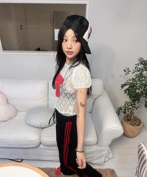 UP START(アップスタート)の「【LAMPOON】レースナンバリングTシャツ(Tシャツ/カットソー・レディース・ホワイト/ピンク/グレー/ブラック・FREE)」の16枚目の写真