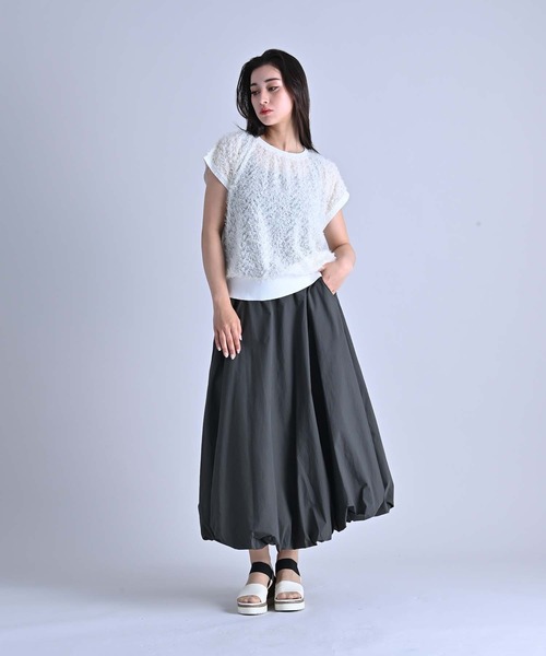 RAW FUDGE（ローファッジ）の「ヘムリブカットジャガードプルオーバー（シャツ/ブラウス・レディース・オフホワイト/ブラック・M）」の7枚目の写真