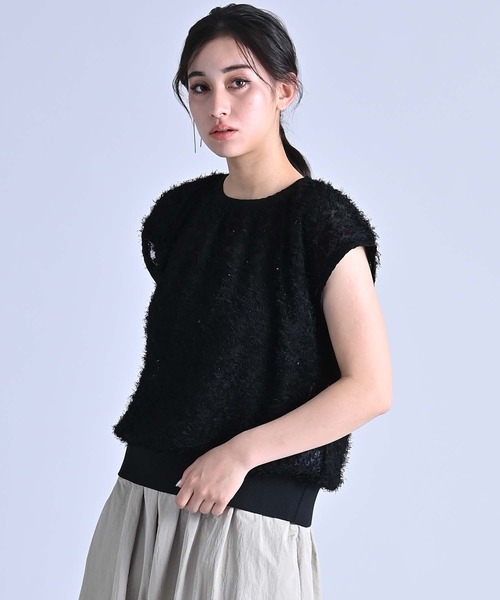 RAW FUDGE（ローファッジ）の「ヘムリブカットジャガードプルオーバー（シャツ/ブラウス・レディース・オフホワイト/ブラック・M）」の9枚目の写真