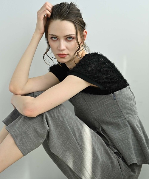 RAW FUDGE（ローファッジ）の「ヘムリブカットジャガードプルオーバー（シャツ/ブラウス・レディース・オフホワイト/ブラック・M）」の14枚目の写真