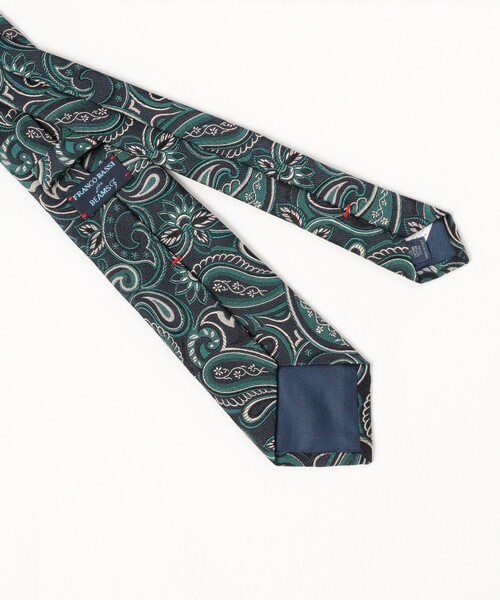 BEAMS F（ビームスエフ）の「FRANCO BASSI / シルクコットン ペイズリー ネクタイ（ネクタイ・メンズ・ブラック/ネイビー・ONE SIZE）」の6枚目の写真