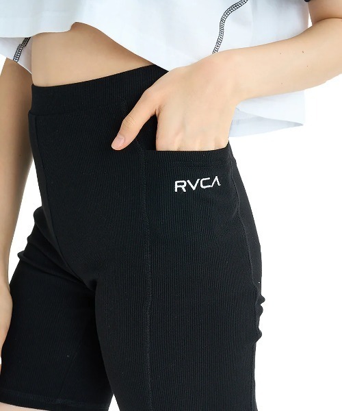 RVCA(ルーカ)の「RVCA レディース RIBBED BIKE SHORTS ショートパンツ 【2025年夏モデル】/ルーカタイトフィットバイクショーツ(その他パンツ・レディース・ブラック・SMALL/MEDIUM)」の9枚目の写真