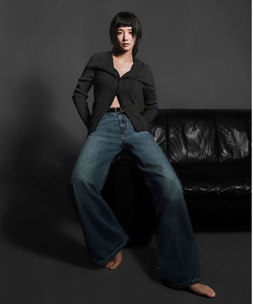 Calvin Klein（カルバン・クライン）の「コットリブ カーディガン（カーディガン/ボレロ・レディース・ブラック系その他/オフホワイト・XXS/XS/S）」の3枚目の写真