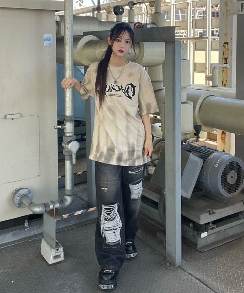 KsG(ケーエスジー)の「タイダイフロントロゴTシャツ(Tシャツ/カットソー・レディース・ブラック/グレー・SMALL/MEDIUM/LARGE)」の17枚目の写真