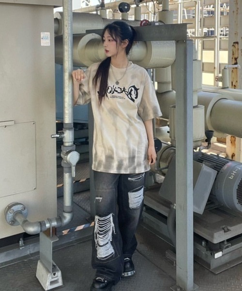 KsG(ケーエスジー)の「タイダイフロントロゴTシャツ(Tシャツ/カットソー・レディース・ブラック/グレー・SMALL/MEDIUM/LARGE)」の18枚目の写真