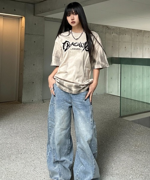 KsG(ケーエスジー)の「タイダイフロントロゴTシャツ(Tシャツ/カットソー・レディース・ブラック/グレー・SMALL/MEDIUM/LARGE)」の13枚目の写真