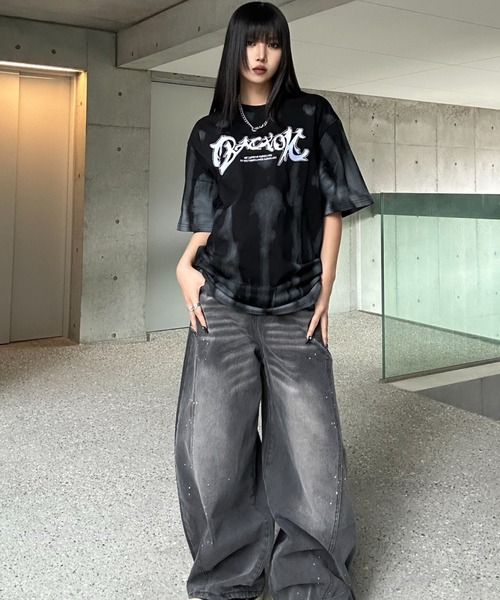 KsG(ケーエスジー)の「タイダイフロントロゴTシャツ(Tシャツ/カットソー・レディース・ブラック/グレー・SMALL/MEDIUM/LARGE)」の5枚目の写真