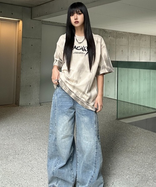 KsG(ケーエスジー)の「タイダイフロントロゴTシャツ(Tシャツ/カットソー・レディース・ブラック/グレー・SMALL/MEDIUM/LARGE)」の16枚目の写真