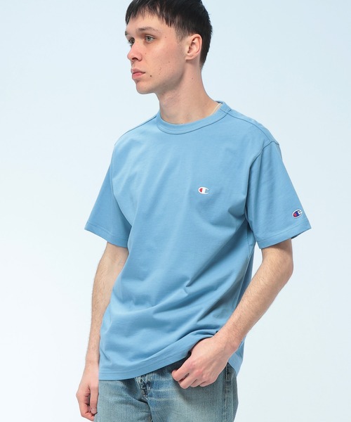 Champion(チャンピオン)の「Champion Tシャツ USAコットン100% 綿100 ワンポイントロゴ 刺繍 C3-X352(Tシャツ/カットソー・メンズ・ブラック/ネイビー/ホワイト/ブルー/スカイブルー・LL/M/L)」の3枚目の写真