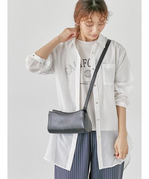 Lugnoncure(ルノンキュール)の「金釦レギュラーカラーシアーシャツ(シャツ/ブラウス・レディース・ブラウン/ブラック/チャコールグレー/オフホワイト・F)」の2枚目の写真