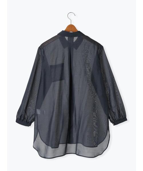 Lugnoncure(ルノンキュール)の「金釦レギュラーカラーシアーシャツ(シャツ/ブラウス・レディース・ブラウン/ブラック/チャコールグレー/オフホワイト・F)」の21枚目の写真