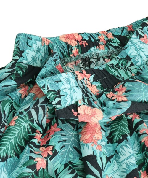 anap mimpi（アナップミンピ）の「ボタニカル柄 レーヨン タック フレア ロング スカート【セットアップ着用可】（スカート・レディース・グリーン/ブラック・FREE）」の19枚目の写真