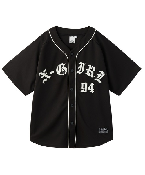OLD ENGLISH LOGO BASEBALL SHIRT（シャツ/ブラウス）｜X-girl