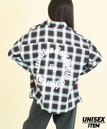 ANAP GｉRL（アナップガール）の「ANAPR+S オーバーチェックシャツ (キッズお揃い)【ユニセックス】（シャツ/ブラウス・キッズ）」