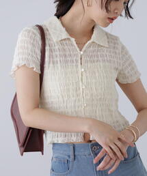 FREE'S MART | ◆シアーギャザーフリル半袖ブラウス(シャツ/ブラウス)