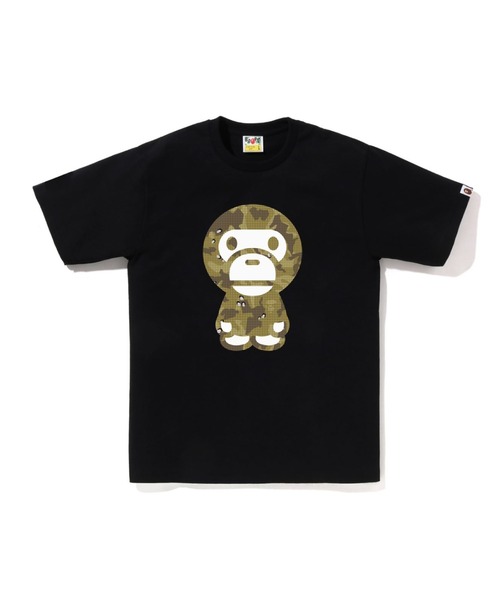 A BATHING APE(アベイシングエイプ)の「BITMAP BIG BABY MILO TEE(Tシャツ/カットソー・メンズ・ホワイト/ブラック・LARGE/SMALL/XX-LARGE/MEDIUM/X-LARGE)」の2枚目の写真