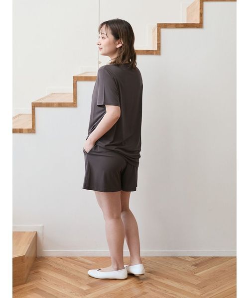 COOLレーヨンデザートロゴTシャツ&ショットパンツ セール】【接触冷感】COOLレーヨンデザートロゴショートパンツ