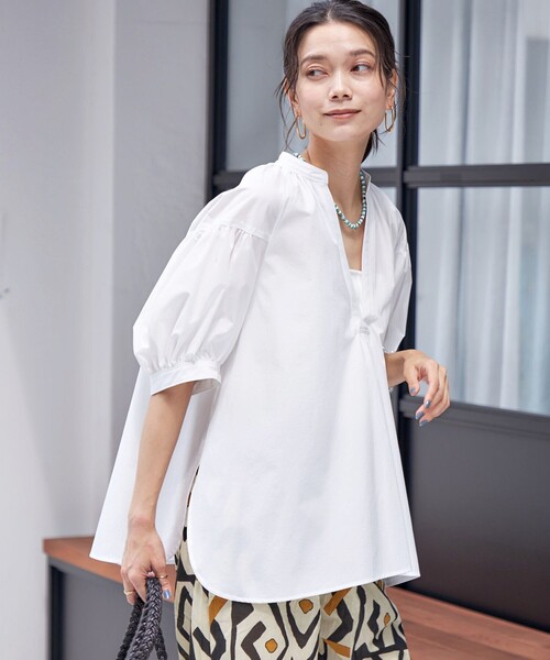 セール】〈接触冷感 / 撥水加工〉TEX BRID(R)タフタ スキッパー 5分袖