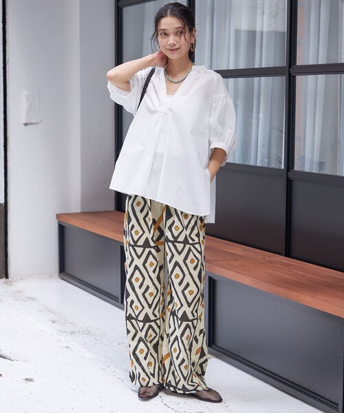 セール】〈接触冷感 / 撥水加工〉TEX BRID(R)タフタ スキッパー 5分袖