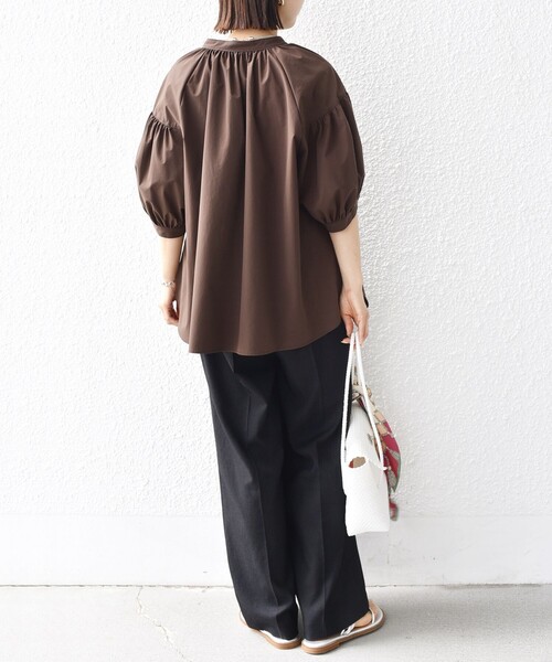 セール】〈接触冷感 / 撥水加工〉TEX BRID(R)タフタ スキッパー 5分袖