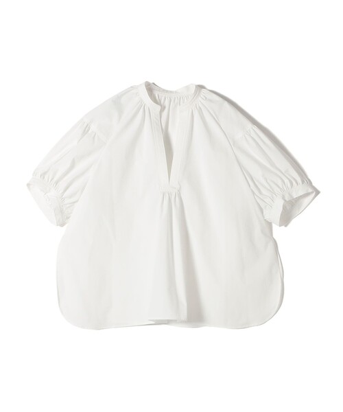 SHIPS(シップス)の「〈接触冷感 / 撥水加工〉TEX BRID(R)タフタ スキッパー 5分袖 ブラウス(シャツ/ブラウス・レディース・ブラウン/オフホワイト/ネイビー・ONE SIZE)」の16枚目の写真