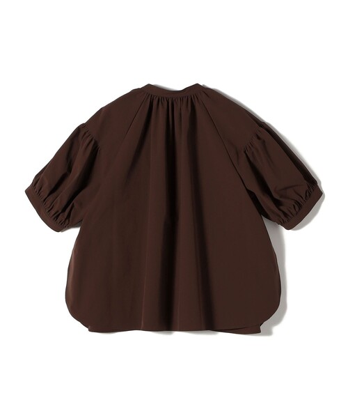 【シップス　ウィメン】〈接触冷感 / 撥水加工〉TEX BRID(R)タフタ スキッパー 5分袖 ブラウス 接触冷感 / 撥水加工〉TEX BRID(R)タフタ スキッパー 5分袖