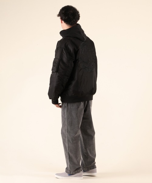 DC（ディーシー）の「DC/ディーシー 25 FLIGHT JACKET ジャケット MA-1 DJK254025（MA-1・メンズ・ブラック×ブラック/ブラック・M/XL/L）」の15枚目の写真