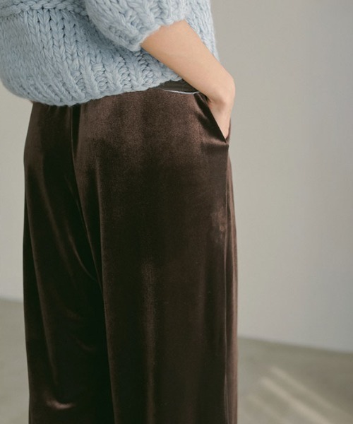 ETRE TOKYO エトレ　ベロアフレアパンツ 先行予約】リラクシーベロアパンツ（その他パンツ）｜ETRE TOKYO