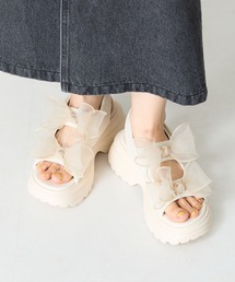 ORiental TRaffic | 2025春夏新作 ボリュームチュールリボン厚底サンダル/51237(サンダル)