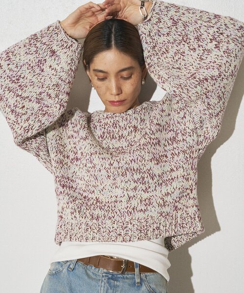 セール】【GEMINI】ローゲージ2way MIXニット（カーディガン/ボレロ