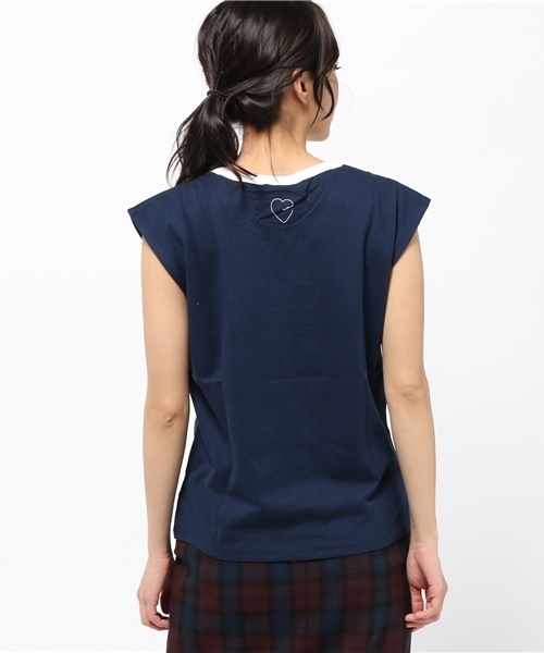 OUTLET(アウトレット)の「【Kastane】ReebokコラボTシャツ(Tシャツ/カットソー・レディース・ネイビー・FREE)」の4枚目の写真