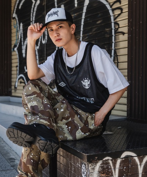 SIDEWAY STANCE（サイドウェイスタンス）の「【SIDEWAY STANCE】メッシュ ゲーム ノースリーブシャツ（タンクトップ・メンズ・ホワイト/ブラック・X-LARGE/LARGE/MEDIUM）」の15枚目の写真