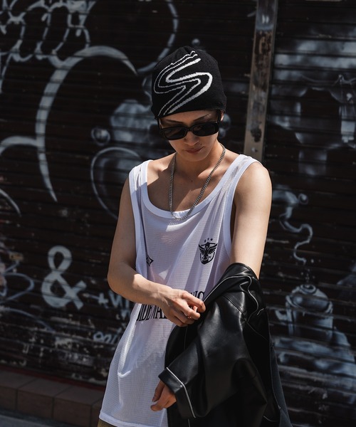 SIDEWAY STANCE（サイドウェイスタンス）の「【SIDEWAY STANCE】メッシュ ゲーム ノースリーブシャツ（タンクトップ・メンズ・ホワイト/ブラック・X-LARGE/LARGE/MEDIUM）」の16枚目の写真