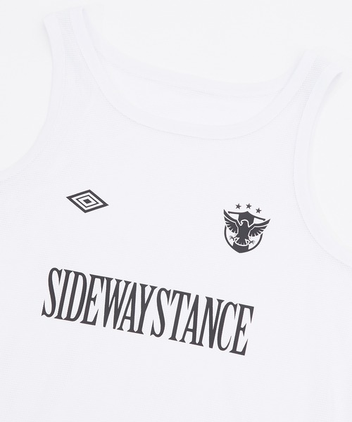 SIDEWAY STANCE（サイドウェイスタンス）の「【SIDEWAY STANCE】メッシュ ゲーム ノースリーブシャツ（タンクトップ・メンズ・ホワイト/ブラック・X-LARGE/LARGE/MEDIUM）」の3枚目の写真