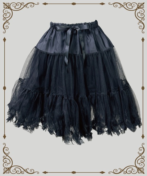 セール】6A5 リボン パニエ 55㎝ ボリューム チュールスカート