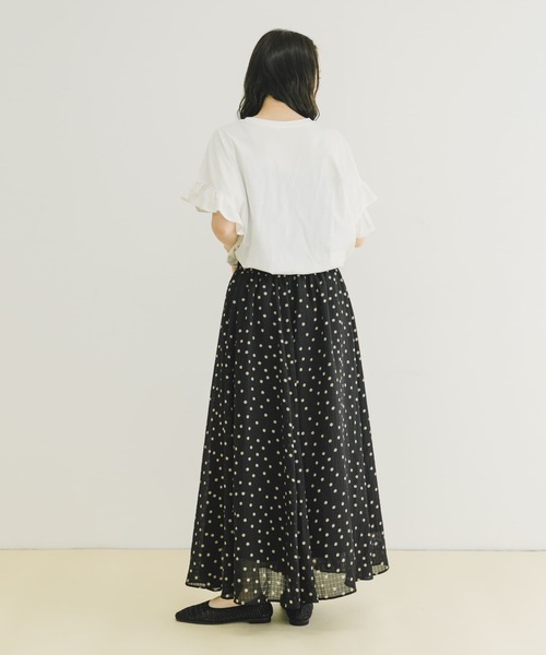 ITEMS URBANRESEARCH（アイテムズ アーバンリサーチ）の「フクレドットギャザースカート（スカート・レディース・モカ/ブラック・FREE）」の9枚目の写真