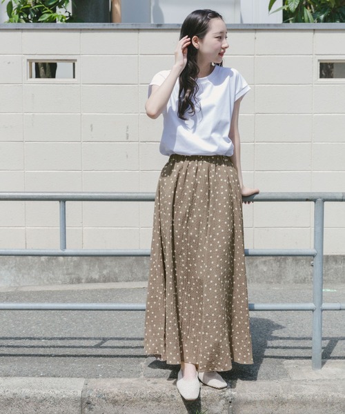 ITEMS URBANRESEARCH（アイテムズ アーバンリサーチ）の「フクレドットギャザースカート（スカート・レディース・モカ/ブラック・FREE）」の14枚目の写真