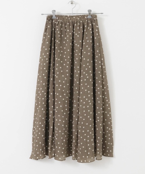 ITEMS URBANRESEARCH（アイテムズ アーバンリサーチ）の「フクレドットギャザースカート（スカート・レディース・モカ/ブラック・FREE）」の17枚目の写真