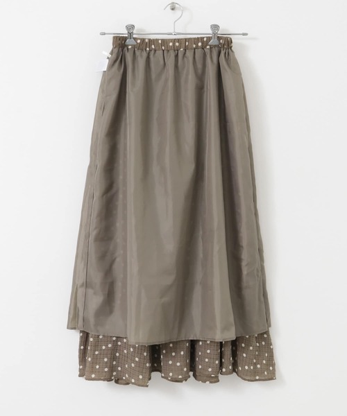 ITEMS URBANRESEARCH（アイテムズ アーバンリサーチ）の「フクレドットギャザースカート（スカート・レディース・モカ/ブラック・FREE）」の20枚目の写真