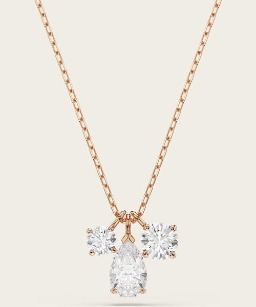 スワロフスキーMesmera ネックレス ミックスカット, ホワイト Mesmera ネックレス, ミックスカット、スキャッターデザイン