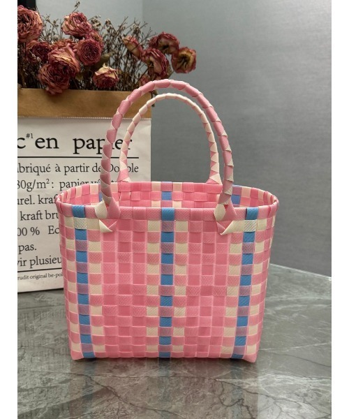 Ritzy(リッツィー)の「3色展開 可愛いカラフルかごバッグ ショルダーバッグ(かごバッグ・レディース・ベージュ/ピンク/ブルー・FREE)」の6枚目の写真