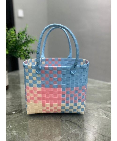 Ritzy(リッツィー)の「3色展開 可愛いカラフルかごバッグ ショルダーバッグ(かごバッグ・レディース・ベージュ/ピンク/ブルー・FREE)」の5枚目の写真