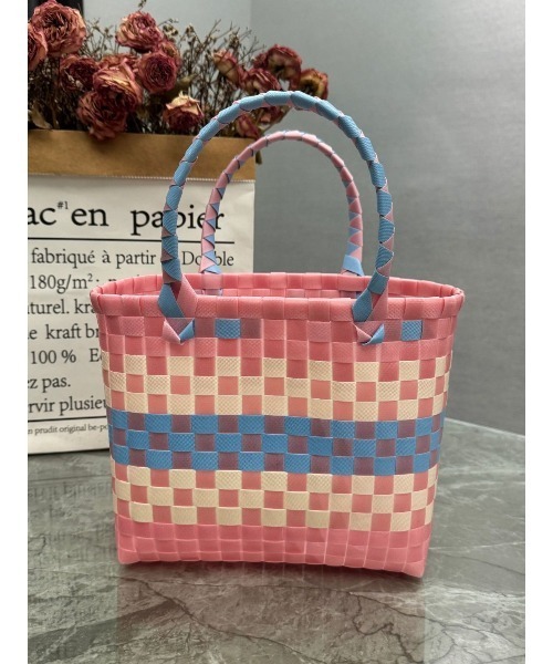 Ritzy(リッツィー)の「3色展開 可愛いカラフルかごバッグ ショルダーバッグ(かごバッグ・レディース・ベージュ/ピンク/ブルー・FREE)」の4枚目の写真