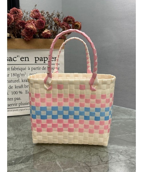 Ritzy(リッツィー)の「3色展開 可愛いカラフルかごバッグ ショルダーバッグ(かごバッグ・レディース・ベージュ/ピンク/ブルー・FREE)」の21枚目の写真