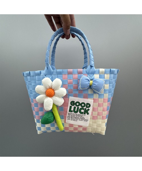 Ritzy(リッツィー)の「3色展開 可愛いカラフルかごバッグ ショルダーバッグ(かごバッグ・レディース・ベージュ/ピンク/ブルー・FREE)」の20枚目の写真